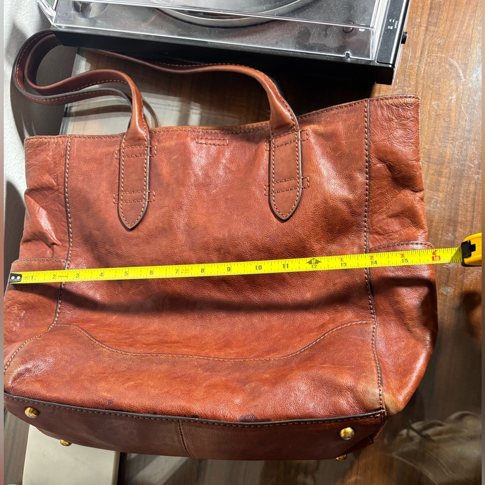 FRYE Brown Leather Tote Bag - Picture 7 of 9